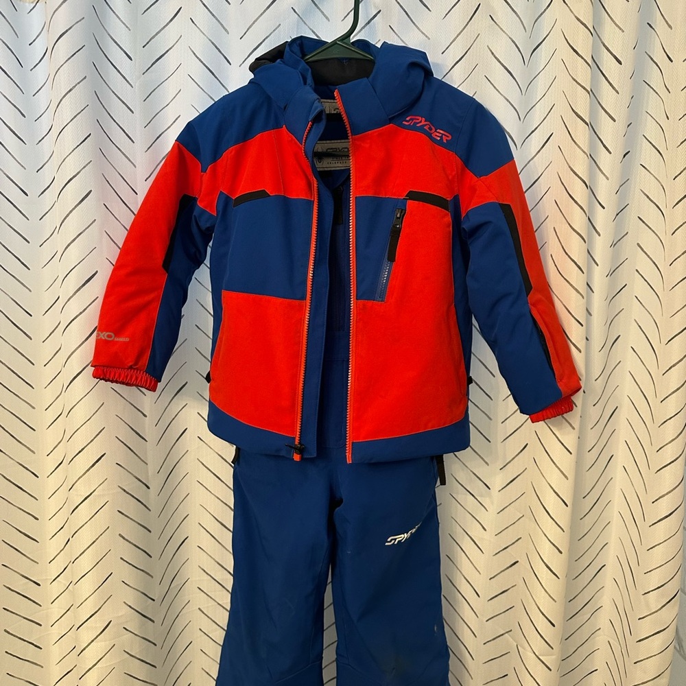 Spyder Red and Blue Ski Jacket and Pants